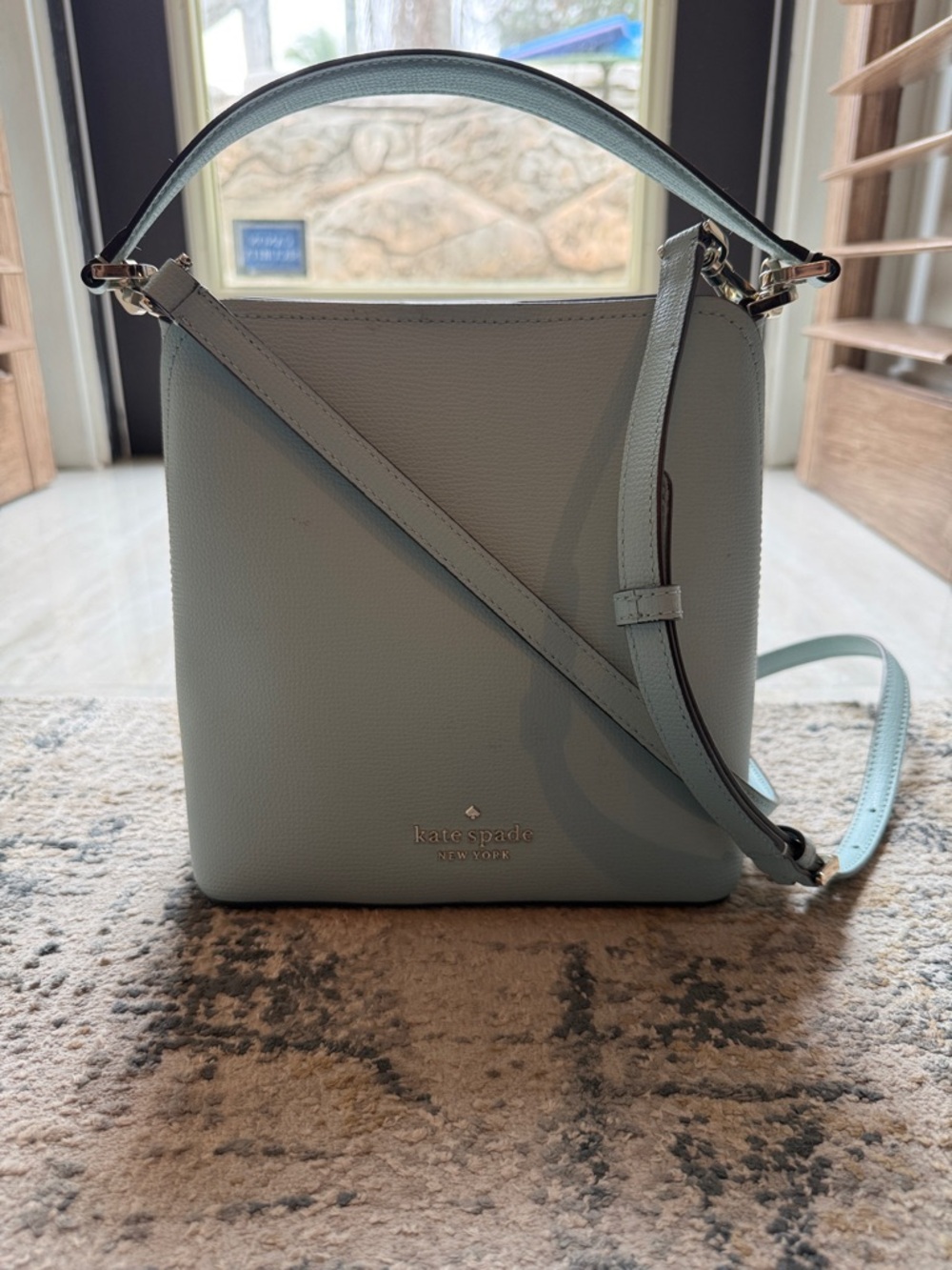 kate spade Pale Blue Leather Crossbody Bag